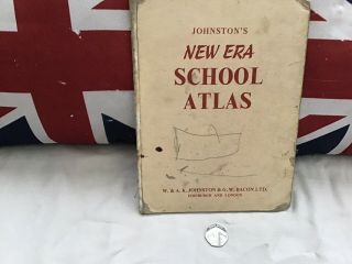 Vintage 1960s Johnston’s Era School Atlas Hardback Book