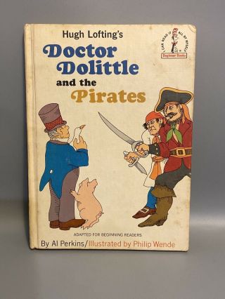Vintage 1968 Dr Suess Beginner Book Doctor Dolittle And The Pirates Al Perkins