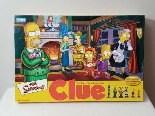 The Simpsons Clue Board Game 2nd Edition 2002 Parker Brothers,  Complete