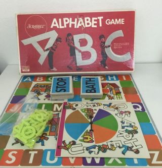 Vintage 1972 Scrabble Alphabet Game By Selchow & Righter