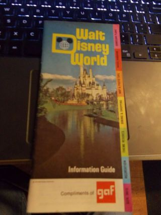 Vintage 1972 Walt Disney World Gaf Guide
