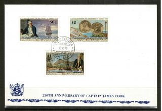 Cook Islands 1978 250th Anniv Of Birth Of James Cook Complete Set Fdc -