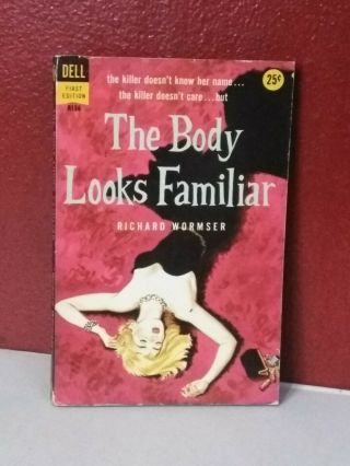 Vintage Dell Paperback The Body Looks Familiar Crime Book Pulp Fiction Murder