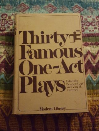 Thirty Famous One Act Plays Modern Library Hc Dj 1st Edition