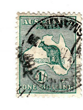 Australia Stamp Scott 10 Kangaroo And Map 1913 Schilling
