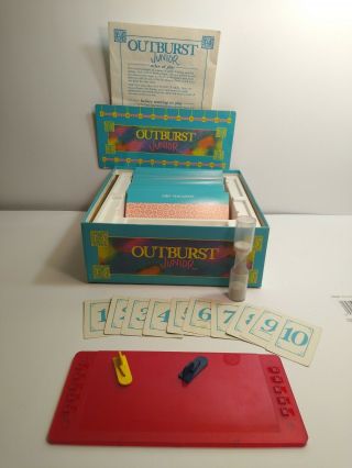 Vintage Game Outburst Junior Just For Kids Complete Hersch Family 1989 Complete