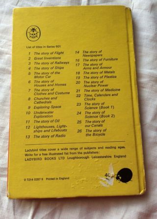 Vintage Ladybird Book,  THE STORY OF FURNITURE,  Series 601,  matt,  VGC 2