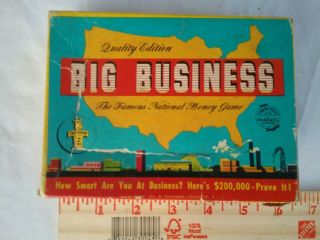 Vintage Game 1948 Transogram Big Business Quality Edition