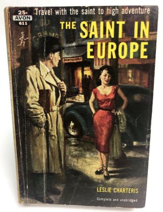 The Saint In Europe Charteris Avon Spy Thriller Mystery Gga