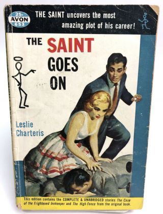 The Saint Goes On Leslie Charteris Avon 653 Spy Thriller Mystery Gga