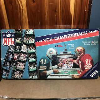 The Vcr Quarterback Game Nfl Interactive Vhs Board Game Complete 1986