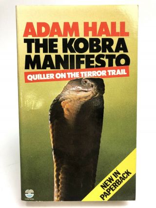 The Kobra Manifesto Quiller On The Terror Trail Adam Hall Fontana 1st Printing