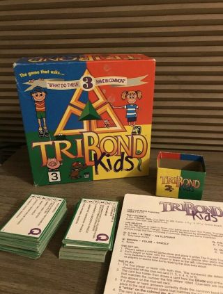 Tribond Kids Game What Do 3 Things Have In Common? Ages 7 - 11 1993 Big Fun A Gogo