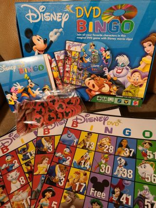 Disney Mickey Mouse Dvd Bingo Board Game Mattel Complete Magical Game Movie
