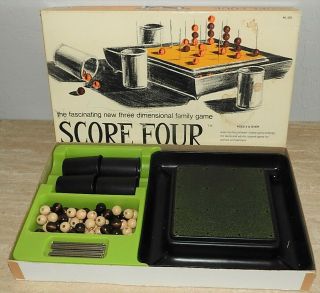 Vintage 1971 Score Four Board Game By Lakeside Complete Game Classic Euc