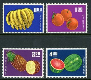 China 1964 Taiwan Fruit Sc 1414 - 17 Mnh K888
