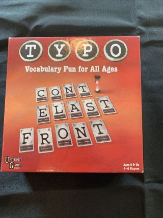 University Games Typo Word Building Card Game (complete Set)