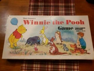 Vintage Walt Disney Winnie The Pooh Board Game 1964 Parker Brothers Complete