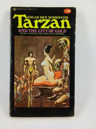 Edgar Rice Burroughs Tarzan And The City Of Gold 16 Paperback Ballantine 1978