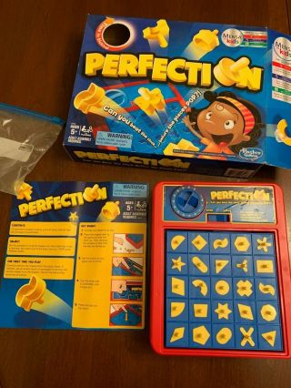Hasbro Perfection Game Mensa For Kids Can You Beat The Clock? Complete Hand Eye