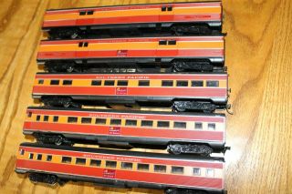Five Ho Southern Pacific Daylight Passenger Cars: 2 Baggage,  2 Coachs & Dome