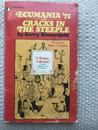 1967 Cracks In The Steeple Book Catholic Humor Gerry Blumenfeld Robert F.  Kennedy