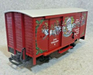 Lgb 4335s Red Christmas Sound Boxcar.