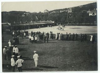 Eb534,  China,  Old Photo From The Race Course In Tsingtau Ca 1910.