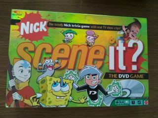 Nick Scene It? Nickelodeon Trivia Game 2006 Mattel The Dvd Board Game Complete