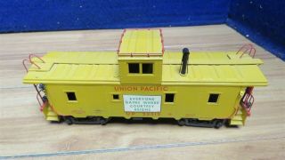 O SCALE 2 RAIL BRASS KTM PAINTED UNION PACIFIC STEEL CABOOSE 9 1/2 