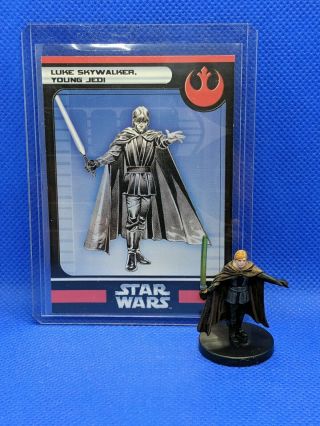 Star Wars Miniatures Luke Skywalker Young Jedi Figure & Card Vr Champions 44