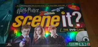 Harry Potter Scene It? 2nd Second Edition Dvd Board Game - Mattel - Complete
