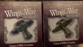 2 - Fantasy Flight - Wings Of War Wwii Airplane Pack Series 1,  Spitfire’s