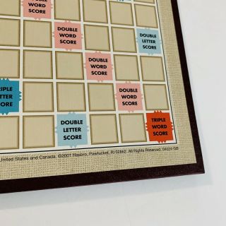 Scrabble Game Board Only Replacement Piece Part Hasbro Game Board ONLY 2001 2
