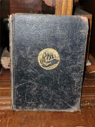 Antique 1945 The Prophet Kahlil Gibran 4x5 Distressed Leather Book Poetic Essay