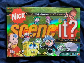 Scene It ? Nick Dvd Trivia Board Game Nickelodeon J3859 Complete Mattel 2006
