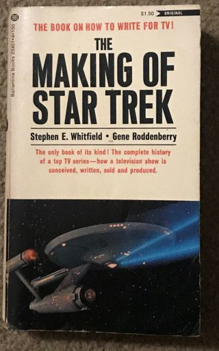 The Making Of Star Trek By Stephen E.  Whitfield Ballantine Pb Vintage 1968