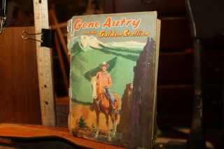 Vintage Whitman Hardback Book 1954 Gene Autry And The Golden Stallion Rough