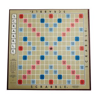 Scrabble Game Board Only Replacement Piece Part Hasbro Game Board Only 1948