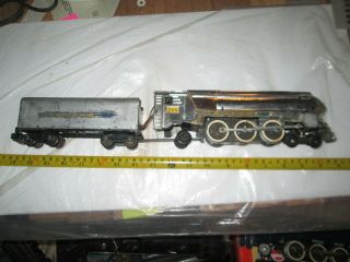 S Scale American Flyer 356 Silver Bullet Engine & Tender.