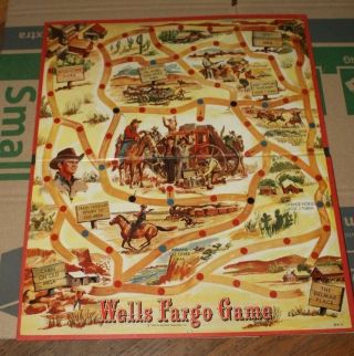 Vintage Tales Of Wells Fargo Board Game Parts: Board Only.