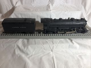 Vintage O27 Lionel 1666 2 - 6 - 2 Die - Cast Steam Locomotive & Whistle Tender 2689w