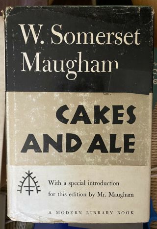 Cakes And Ale.  1950 Somerset Maugham Modern Library Hard Cover