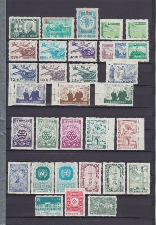 South Korea 1952 - 1956,  15 Complete Sets,  Mnh