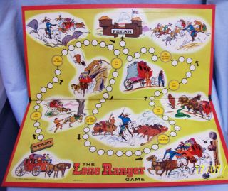 Board Game: Vintage 4721 The Lone Ranger Milton Bradley Game 1966 Ages 5 - 12