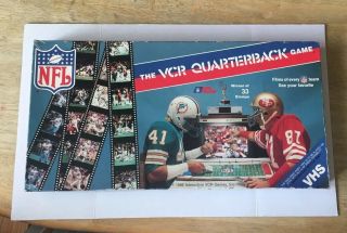Vintage 1986 Nfl The Vcr Quarterback Board Game Vhs Complete Euc Football Game
