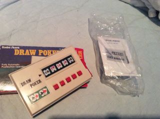 Draw Poker Hand Held Game Radio Shack Cat.  No.  60 - 2351 Vintage 2