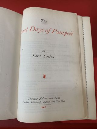 The Last Days Of Pompeii (lord Lytton - 1908) (id:15214) Donated For Rescue $$$