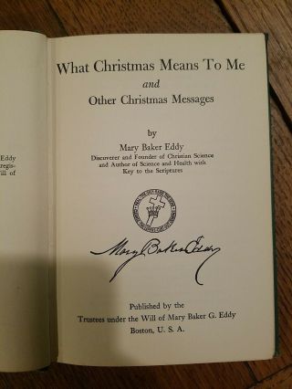 Vintage Hard Cover Book,  What Christmas Means To Me,  1949,  Euc
