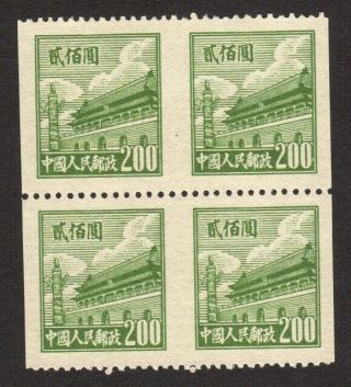 Prc Sc 12,  Yang R1 Mnh Error Missing Perforation Between Stamps Block Of 4